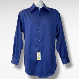 Perry Ellis Premium Collection Blue Dress Shirt Men’s Medium 15.5 32/33 NWT